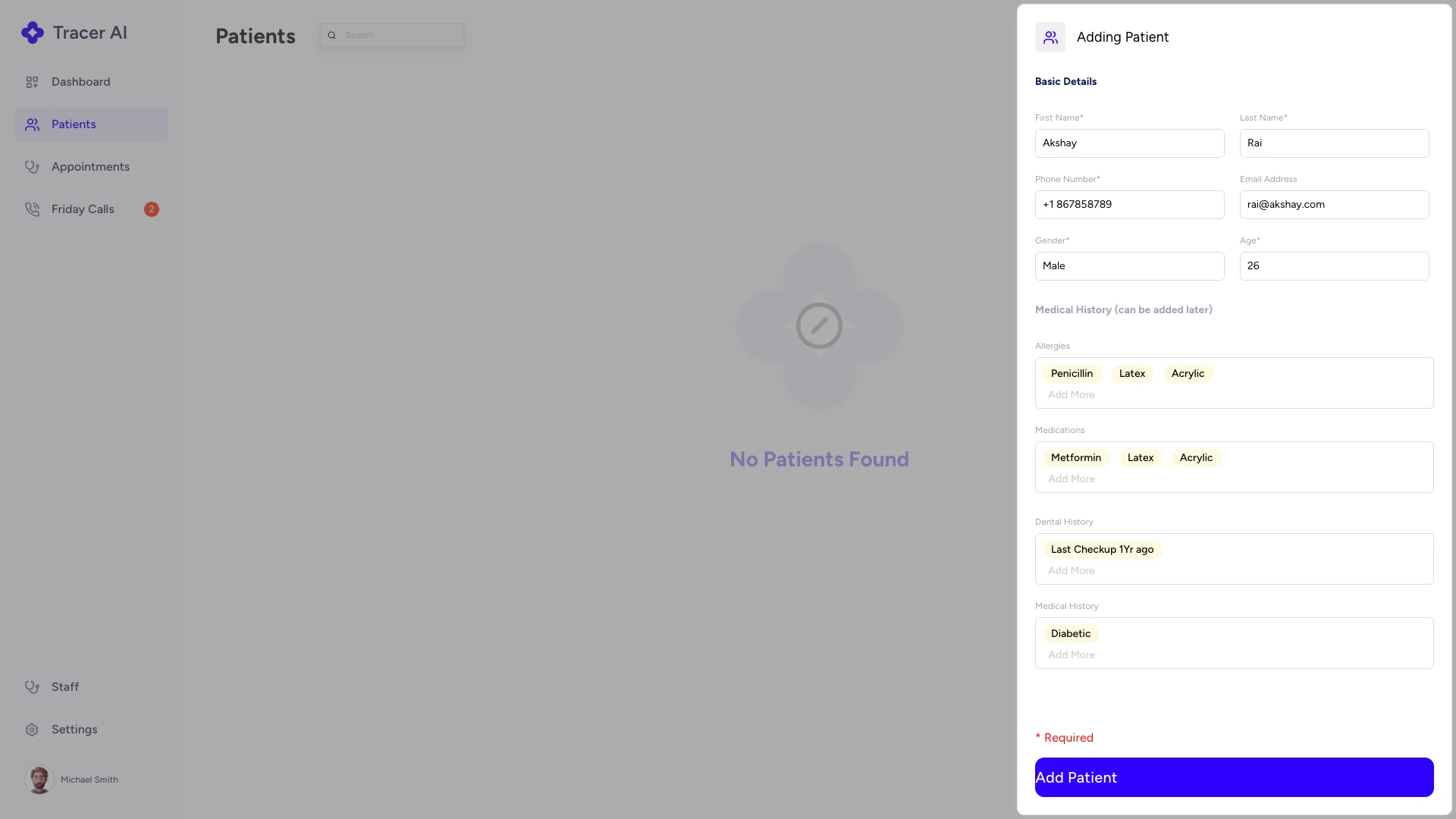 Add patient