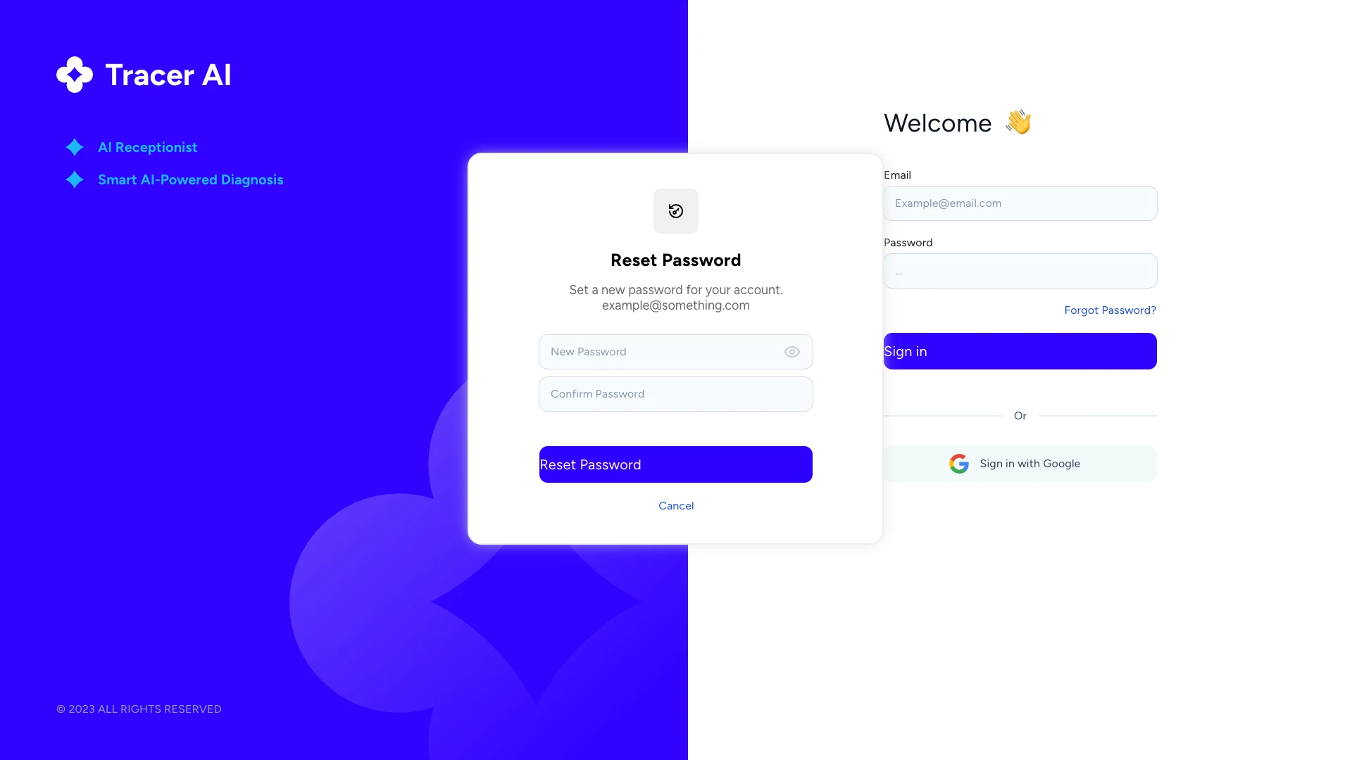 Reset password